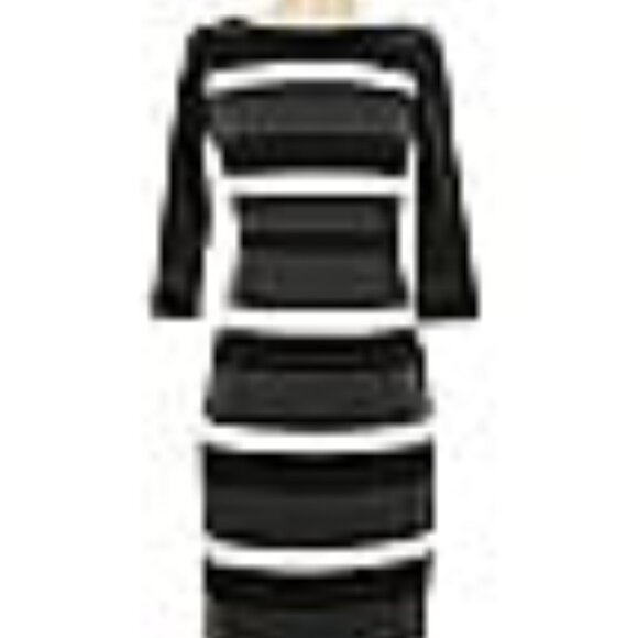 WHBM Striped 3/4 Sleeve Dress - Picture 9 of 9